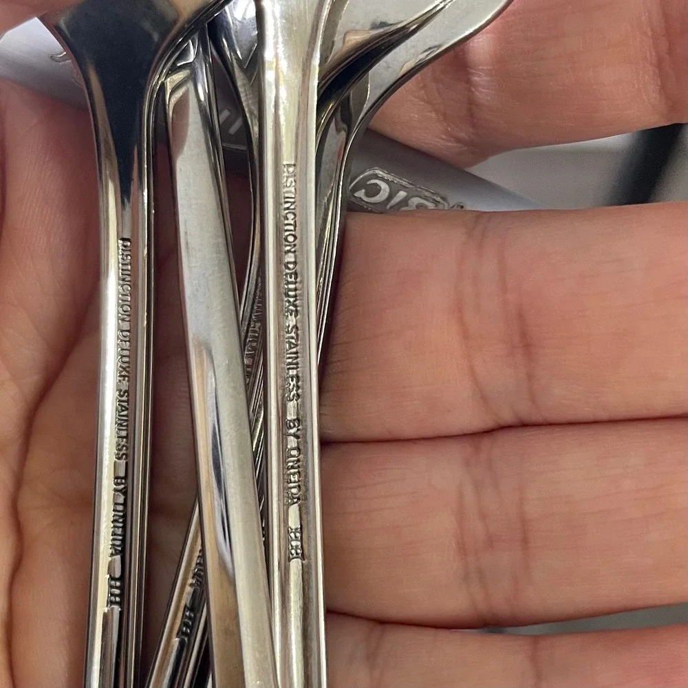 Oneida Distinction Deluxe Stainless Iced Tea Spoons Set of 6 Silverware Flatware